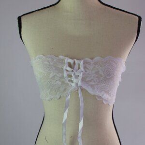 White Lace Lingerie Set – Top with Underwear, New in Bag, Sizes Vary